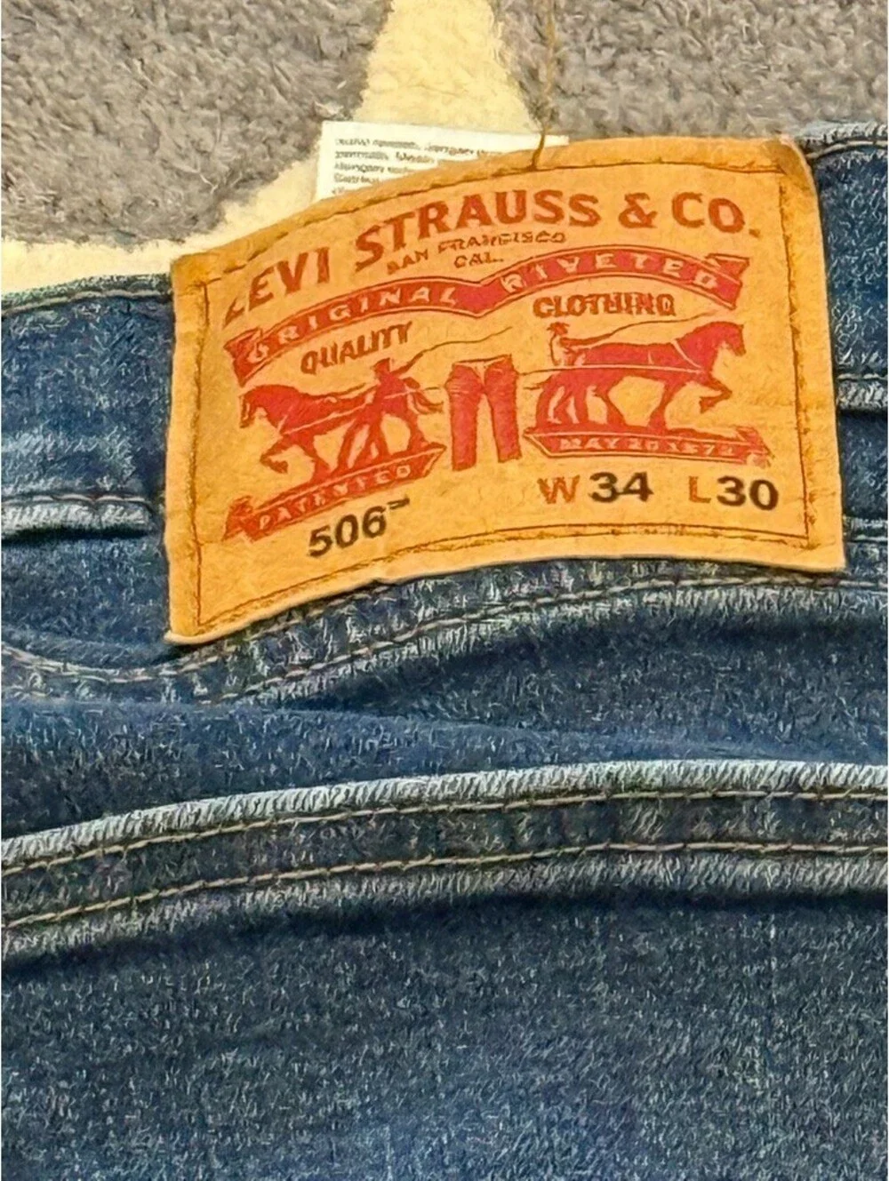 Mens Levi 506 Jeans 34 30 Like New Dark Wash Confirm Fit